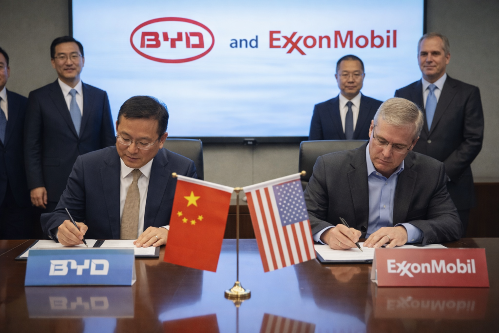 BYD and Exxon Mobil Expand Hybrid Technology Partnership
