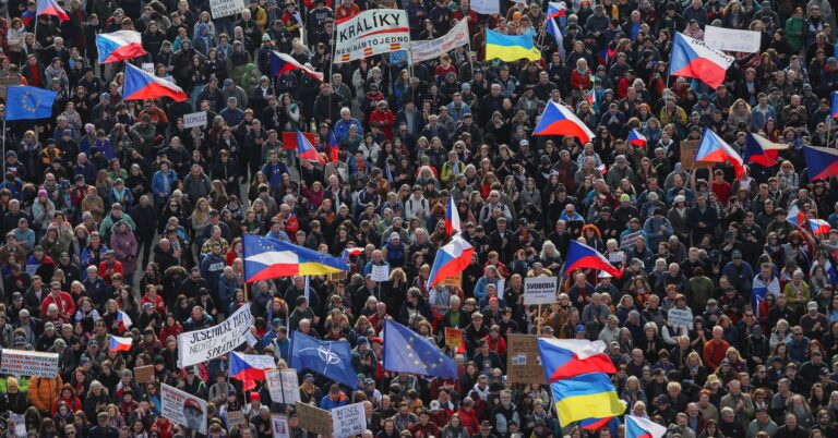Czechs rally in country’s largest anti-government protest since 2019