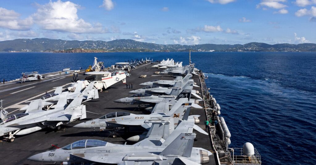 US carrier Ford, deployed in war with Iran, to go to port temporarily after fire