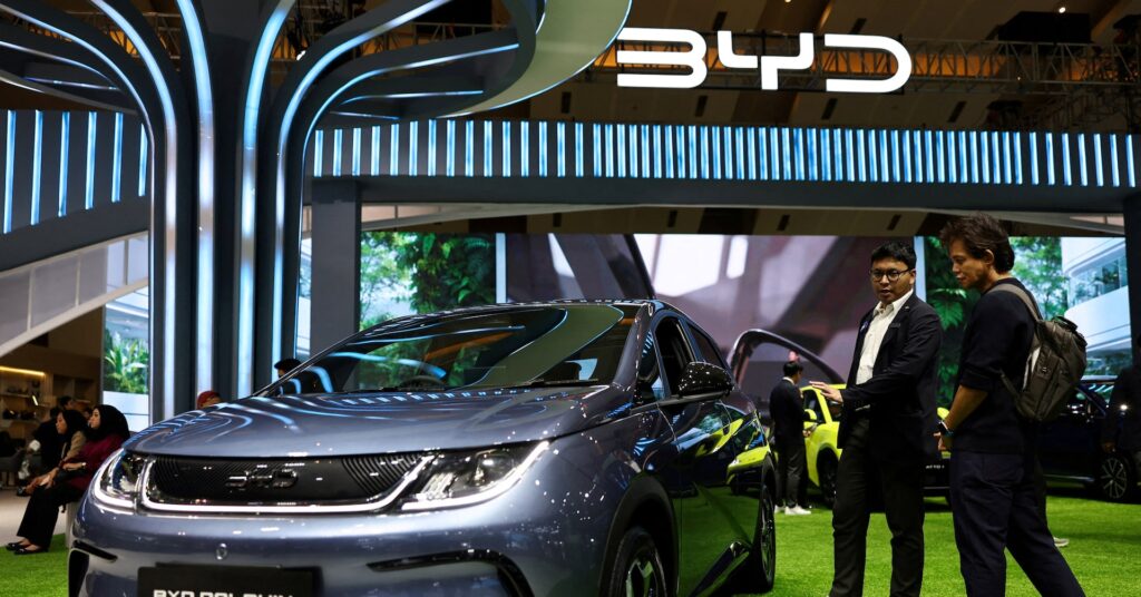 Chinese EV maker BYD posts first annual profit decline in four years