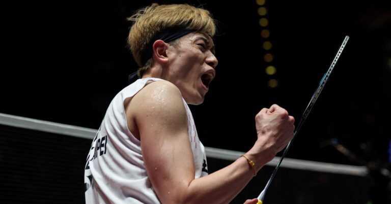 Lin upsets Vitidsarn to set up All England Open badminton final against India’s Sen