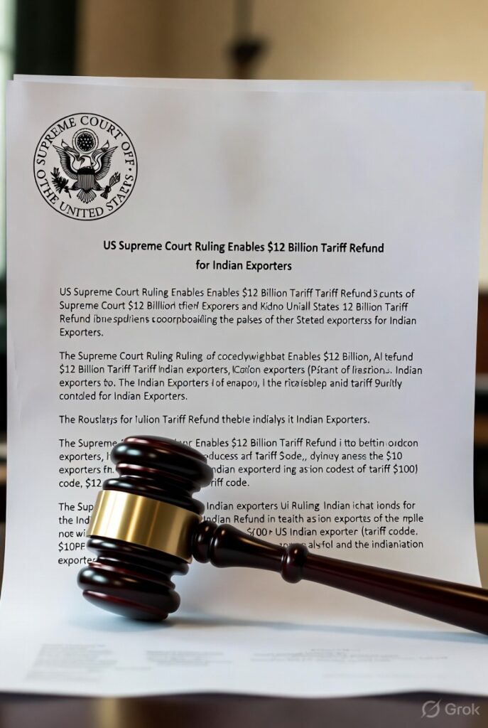 US Supreme Court Ruling Enables $12 Billion Tariff Refund for Indian Exporters