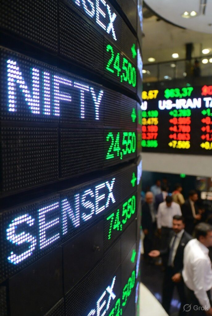 Nifty Surpasses 24,550, Sensex Gains 750 Points on US–Iran Talks