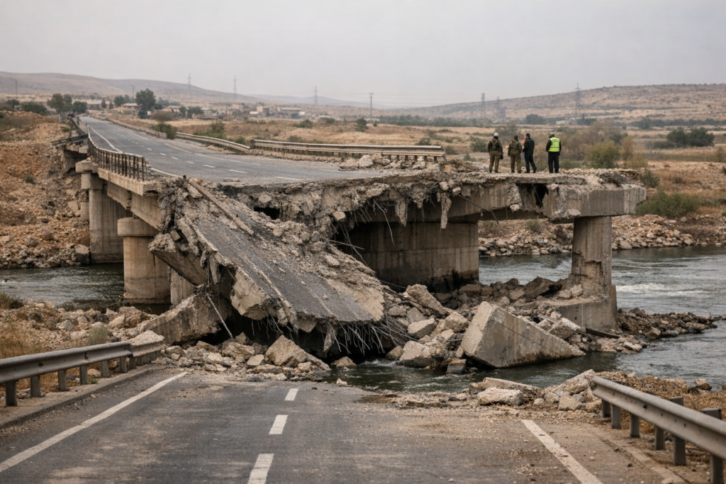 Israeli strike severs last bridge linking southern Lebanon to rest of country, Lebanese security official says