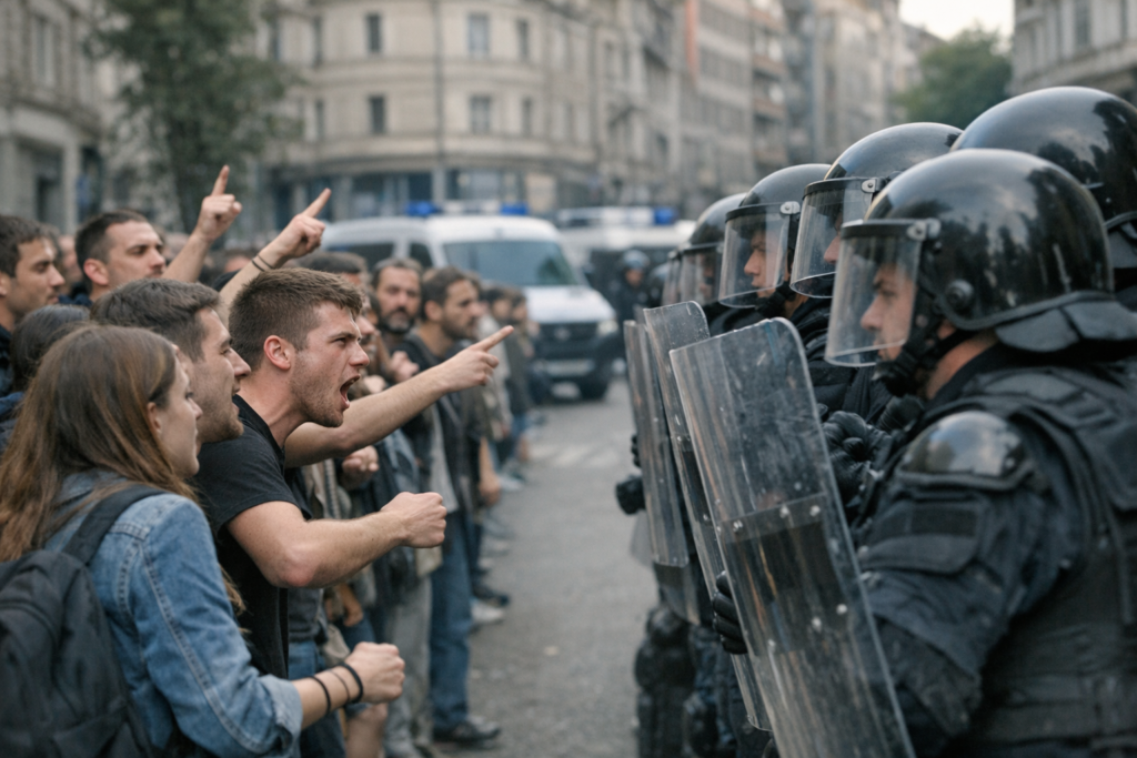 Serbian students, protesters clash with police in Belgrade