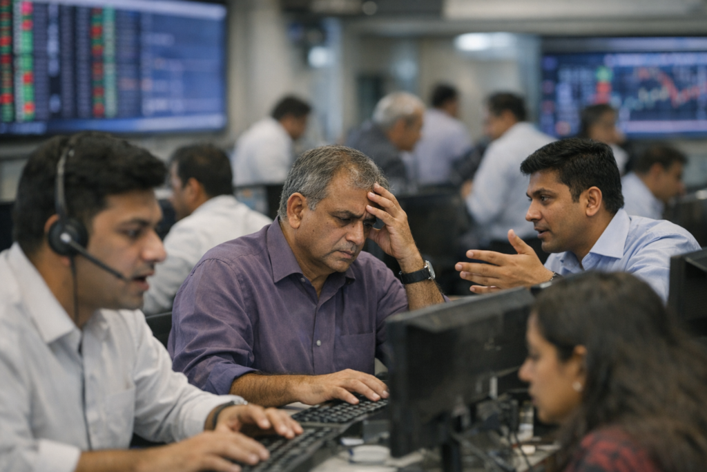 Record monthly outflows from India’s financials deepen market slide